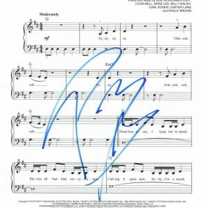 POST MALONE SIGNED AUTOGRAPH SUNFLOWER SHEET MUSIC SPIDER-MAN INTO SPIDER-VERSE