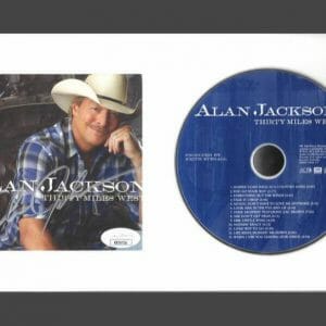 ALAN JACKSON SIGNED AUTOGRAPH THIRTY MILES WEST FRAMED CD DISPLAY - JSA COA