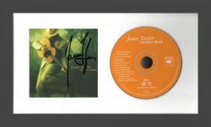 JAMES TAYLOR SIGNED AUTOGRAPH OCTOBER ROAD FRAMED CD DISPLAY – READY TO HANG! COLLECTIBLE MEMORABILIA