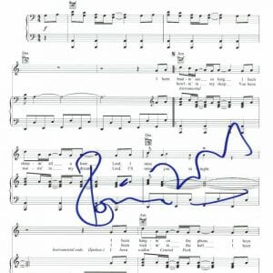RONNIE WOOD SIGNED AUTOGRAPH MISS YOU SHEET MUSIC - THE ROLLING STONES BAS COA