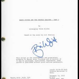 Bonnie Wright "Harry Potter and the Deathly Hallows" SIGNED Script Screenplay