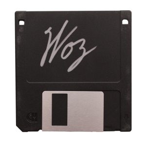 STEVE WOZNIAK WOZ SIGNED AUTOGRAPH 3.5" FLOPPY HIGH DENSITY DISC - APPLE JSA COA