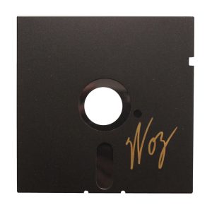 STEVE WOZNIAK WOZ SIGNED AUTOGRAPH 5.25" FLOPPY DISC - APPLE FOUNDER W/ JSA COA