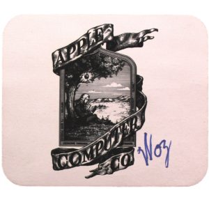 STEVE WOZNIAK WOZ SIGNED AUTOGRAPH MOUSE PAD - APPLE COMPUTER INC CO-FOUNDER