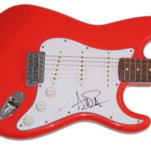 AVRIL LAVIGNE SIGNED AUTOGRAPH FULL SIZE RED FENDER ELECTRIC GUITAR RARE JSA COA