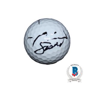 JORDAN SPIETH SIGNED AUTOGRAPH AUGUSTA MASTERS LOGO GOLF BALL - 2015 CHAMP BAS