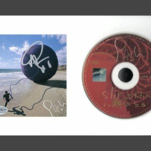 TREY ANASTASIO PHISH SIGNED AUTOGRAPH SLIP STITCH AND PASS FRAMED CD DISPLAY BAS