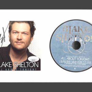 BLAKE SHELTON SIGNED AUTOGRAPH ALL ABOUT TONIGHT FRAMED CD DISPLAY - JSA COA
