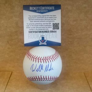 WILLIE MACIVER COLORADO ROCKIES ROOKIE YEAR SIGNED AUTO M.L. BASEBALL BAS R98414