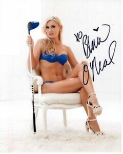 BLAIR O'NEAL Signed 8x10 SEXY BIKINI GOLF Photo w/ Hologram COA LPGA