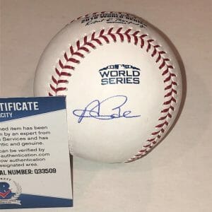 ANDREW BENINTENDI Signed Official 2018 WORLD SERIES Baseball w/ Beckett COA