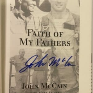 JOHN MCCAIN Signed Autograph Book "Fatih of My Fathers" JSA COA