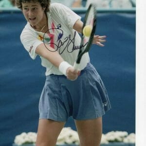 TENNIS SUPERSTAR PAM SHRIVER SIGNED BACKHAND 8X10