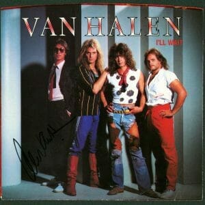 Alex Van Halen Authentic Signed I'll Wait 45 RPM Album Cover BAS #BG79167