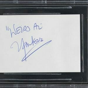Weird Al Yankovic Authentic Signed 3x5 Cut Signature BAS Slabbed