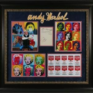 Andy Warhol Authentic Signed 4x6 Cut Framed Display Autographed JSA #XX67338