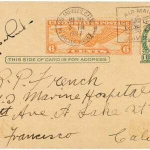 Amelia Earhart Authentic Signed 3.25x5.5 1937 Postcard Autographed JSA #XX22081