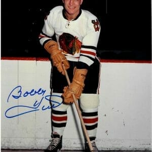 BOBBY HULL SIGNED 8X10 PSA DNA AK34646 CHICAGO BLACKHAWKS HOF