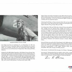 LEVI CHASE SIGNED 8X10 (D) PSA DNA AC42184 WWII ACE 12 KILLS