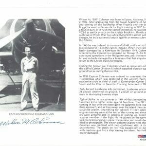WILSON COLEMAN SIGNED 8X10 (D) PSA DNA AC42201 WWII ACE 6 KILLS