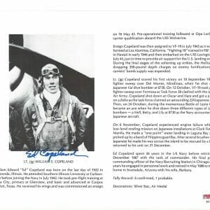 ED COPELAND SIGNED 8X10 (D) PSA DNA AC42224 WWII ACE 6 KILLS