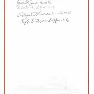USS INDIANAPOLIS SURVIVORS MULTI SIGNED BOOKPLATE PSA DNA AB11319 X5