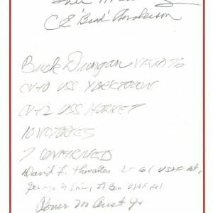 AMERICAN FIGHTER ACES MULTI SIGNED BOOKPLATE PSA DNA AB13854 X8