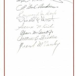 AMERICAN FIGHTER ACES MULTI SIGNED BOOKPLATE PSA DNA AB13844 X8