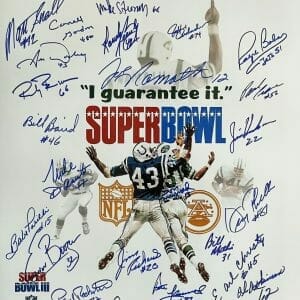 1969 NEW YORK JETS TEAM SIGNED 16X20 JSA COA WP201172 X SUPER BOWL III