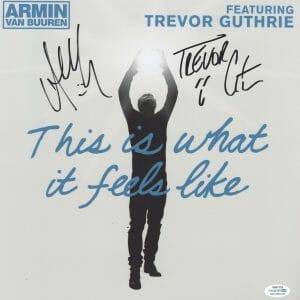 ARMIN VAN BUUREN & TREVOR GUTHRIE SIGNED THIS IS WHAT IT FEELS LIKE 12X12 PHOTO