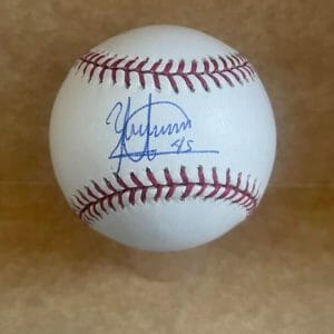 YUSMEIRO PETIT GIANTS/ANGELS SIGNED AUTOGRAPHED M.L. BASEBALL W/COA