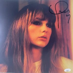 TAYLOR SWIFT Signed Autograph Vinyl LP Insert "Midnights" Jade Green Vinyl JSA