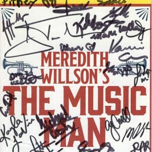 THE MUSIC MAN HAND SIGNED NYC PLAYBILL+COA SIGNED BY WHOLE CAST+HUGH JACKMAN