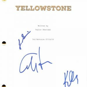 COLE HAUSER LUKE GRIMES KELSEY ASBILLE SIGNED AUTOGRAPH YELLOWSTONE PILOT SCRIPT
