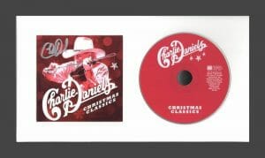 CHARLIE DANIELS SIGNED AUTOGRAPH CHRISTMAS CLASSICS CD DISPLAY – READY TO HANG! COLLECTIBLE MEMORABILIA