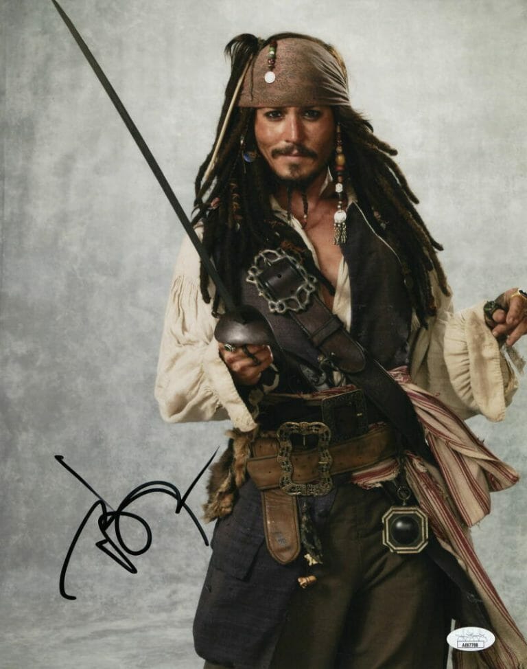 JOHNNY DEPP SIGNED AUTOGRAPH 11x14 PHOTO - JACK SPARROW PIRATES OF ...