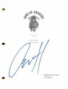 CHARLIE HUNNAM SIGNED AUTOGRAPH SONS OF ANARCHY FULL PILOT SCRIPT JAX TELLER COLLECTIBLE MEMORABILIA