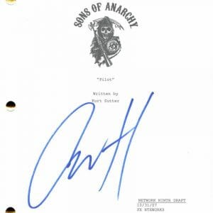 CHARLIE HUNNAM SIGNED AUTOGRAPH SONS OF ANARCHY FULL PILOT SCRIPT JAX TELLER