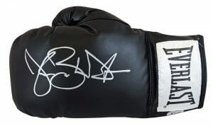 BUSTER DOUGLAS AUTHENTIC SIGNED BLACK EVERLAST BOXING GLOVE BAS WITNESSED COLLECTIBLE MEMORABILIA