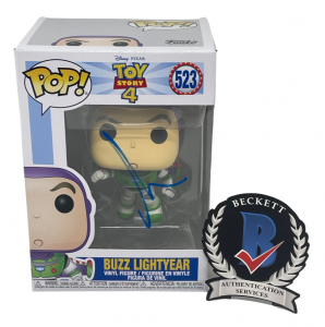 TIM ALLEN SIGNED AUTOGRAPH BUZZ LIGHTYEAR FUNKO POP TOY STORY 4 #523 BECKETT COA COLLECTIBLE MEMORABILIA