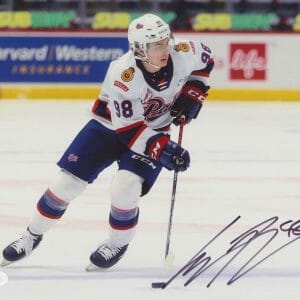 CONNOR BEDARD SIGNED REGINA PATS 8X10 PHOTO JSA