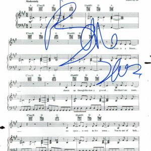 BONO U2 SIGNED AUTOGRAPH BEAUTIFUL DAY SHEET MUSIC - JOSHUA TREE, WAR W/ PSA COA