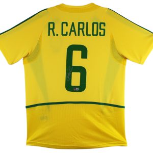 Brazil Roberto Carlos Authentic Signed Yellow Jersey Autographed BAS