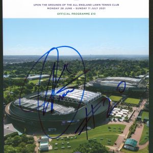 Novak Djokovic "#20" Signed 2021 The 134th Wimbledon Program BAS #BG83268