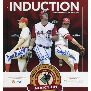 Reds (3) Dunn, Bristol & Norman Signed Reds HOF Induction 2018 Magazine BAS