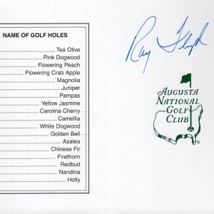 RAY FLOYD HAND SIGNED UNUSED MASTERS SCORECARD+COA 1976 MASTERS CHAMPION