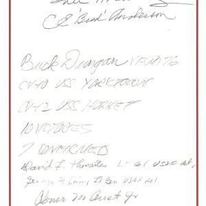 AMERICAN FIGHTER ACES MULTI SIGNED BOOKPLATE PSA DNA AB13854 X8