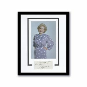 Betty White "The Golden Girls" AUTOGRAPH Signed Photo Framed 11x14 Display ACOA