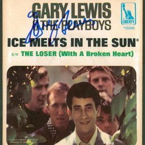 Gary Lewis Authentic Signed Ice Melts In The Sun 45 RPM Album Cover BAS #BG83013