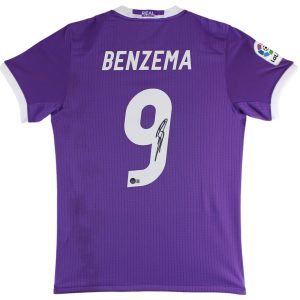 Real Madrid Karim Benzema Authentic Signed Purple Adidas Jersey Autographed BAS
